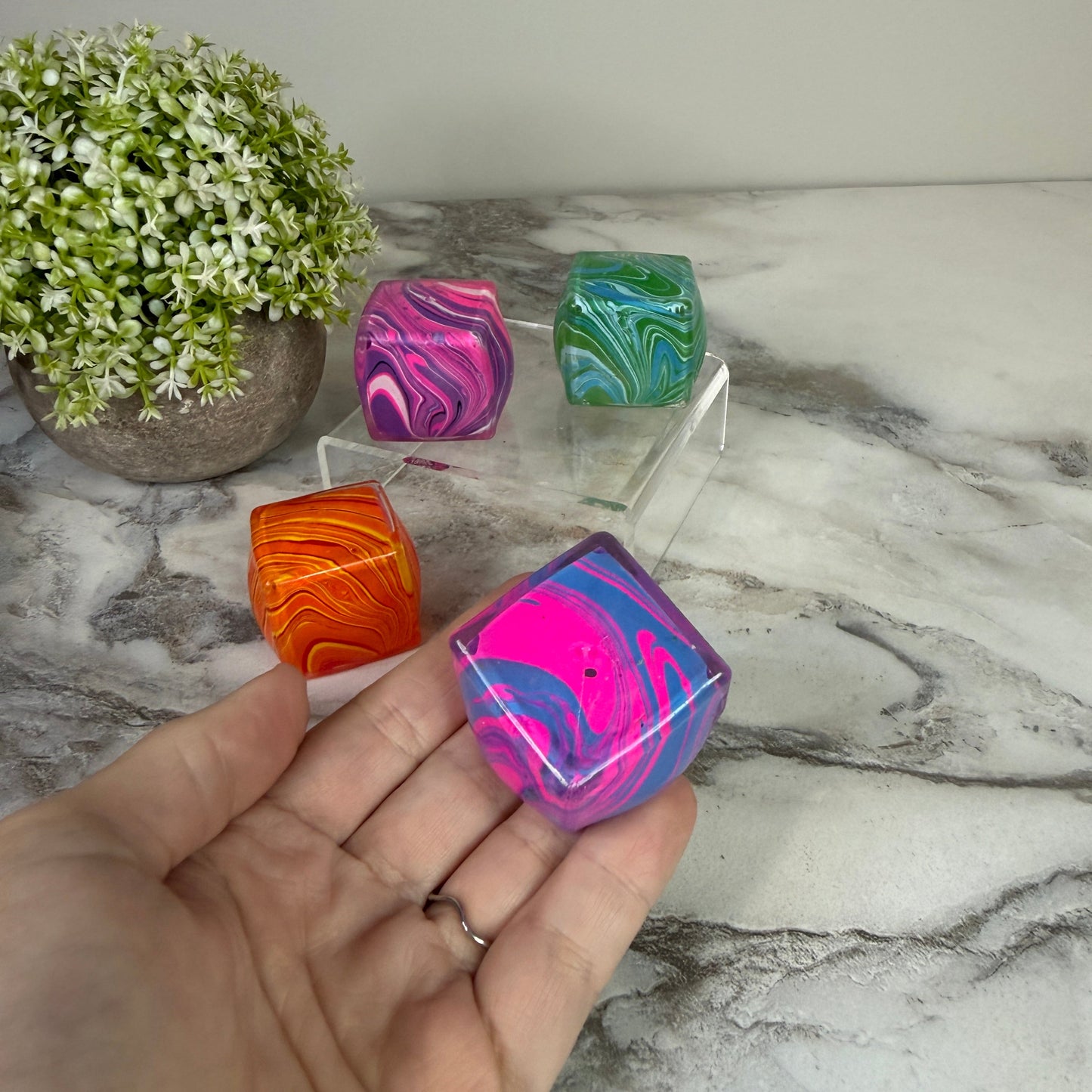 Squishy Toy - Marble Cube