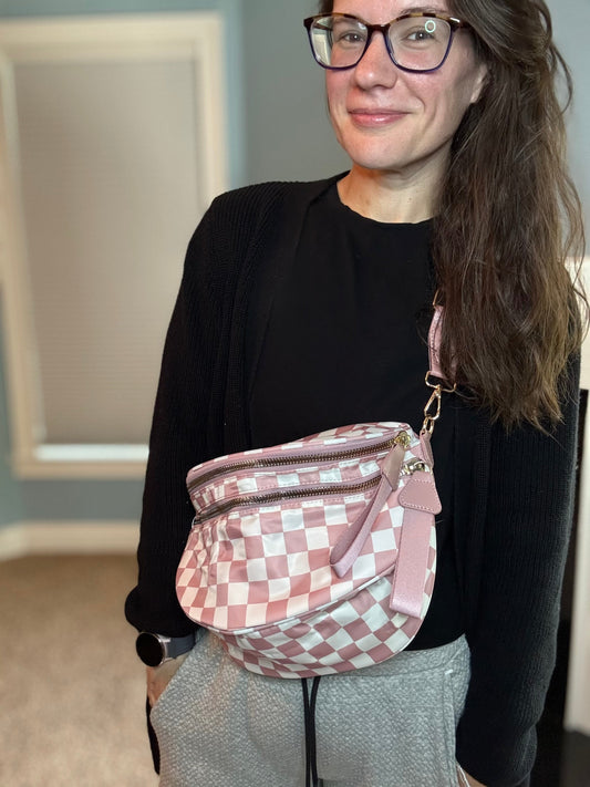Roni - Nylon Crossbody - Hot Pink