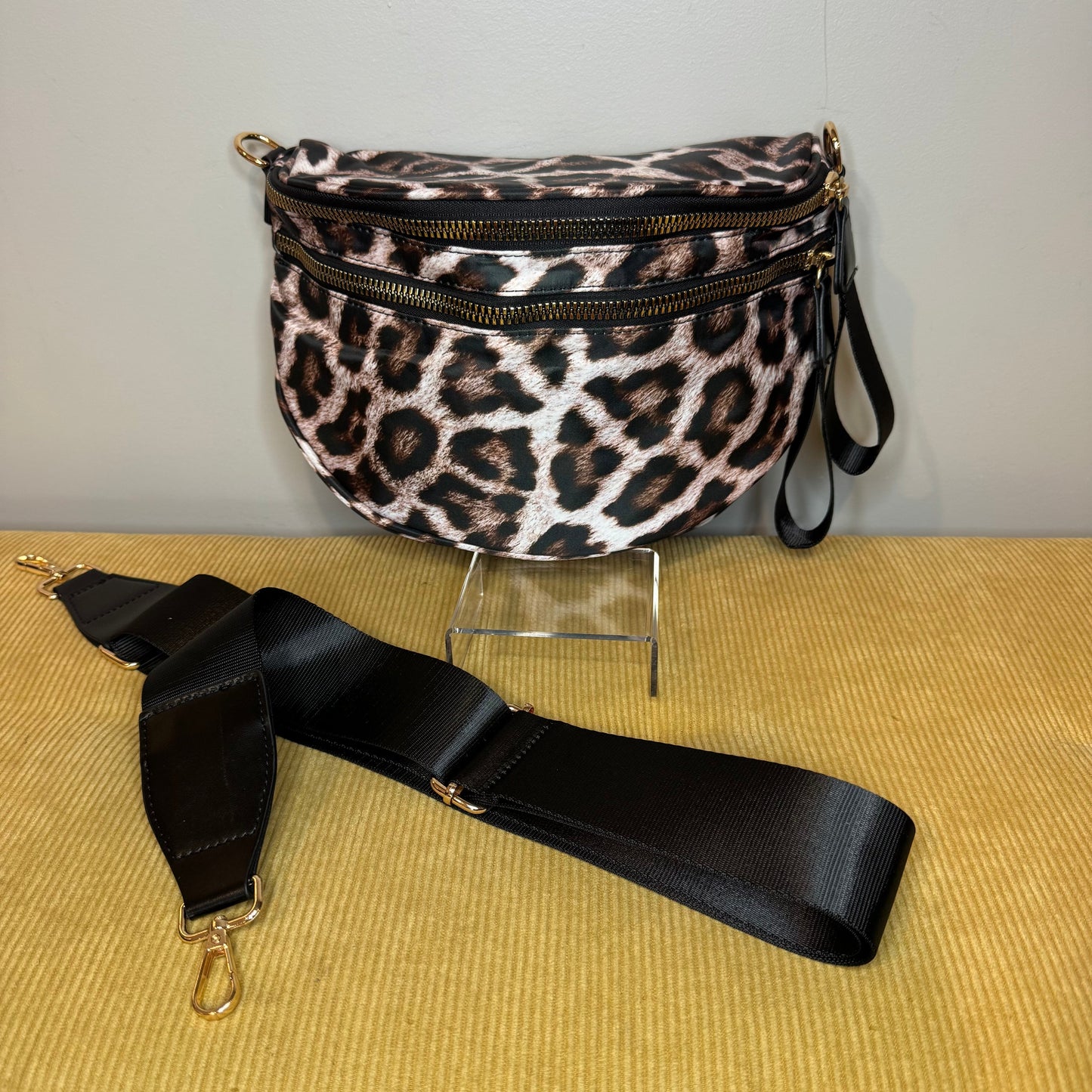 The Roni Nylon Crossbody - Larger Animal Print - PREORDER