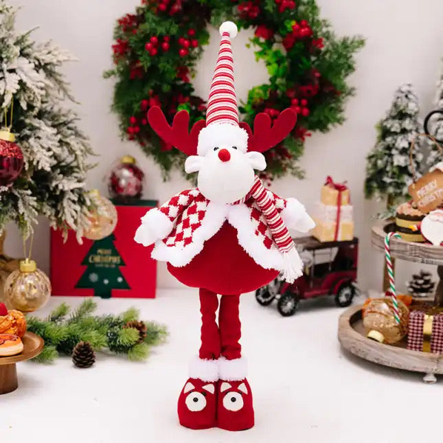 Telescopic Standing Christmas Decor - Red & White MNC