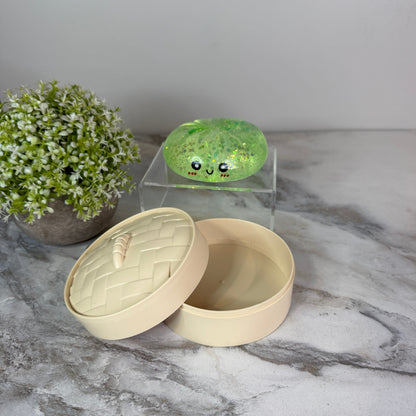 Squishy Toy - Viral Dumpling, Slow Rise Glitter #2 - Green