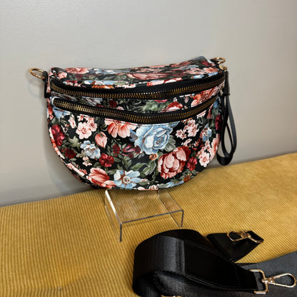 The Roni Nylon Crossbody - Floral - PREORDER