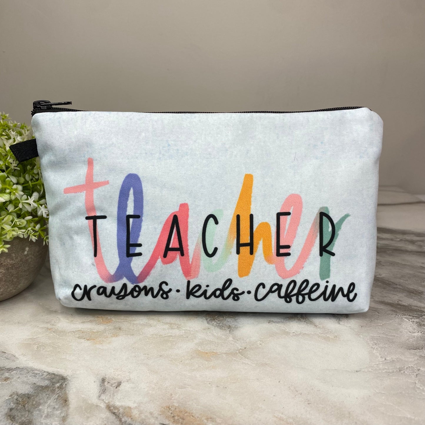 Pouch - Teacher Crayons, Kids, & Caffeine MN