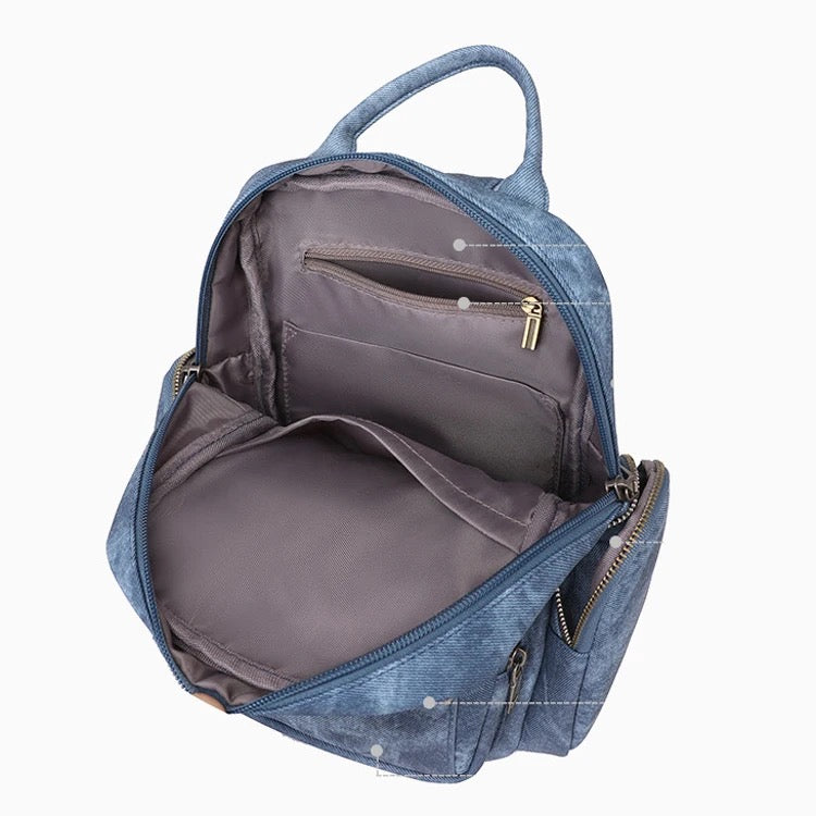 Sydney Denim 2-in-1 Sling + Backpack - Blue