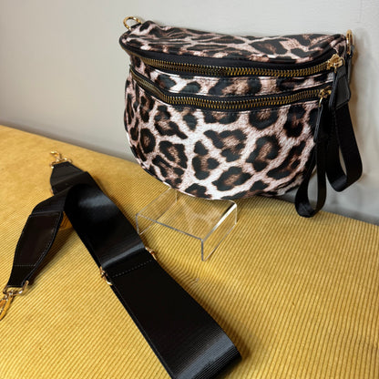 The Roni Nylon Crossbody - Larger Animal Print - PREORDER