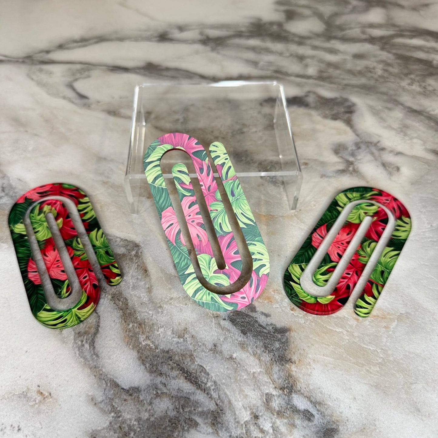 Jumbo Paperclip - Monstera Leaves