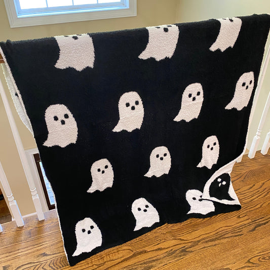 Blanket - Soft Dreams - Double Sided Ghost Black & White