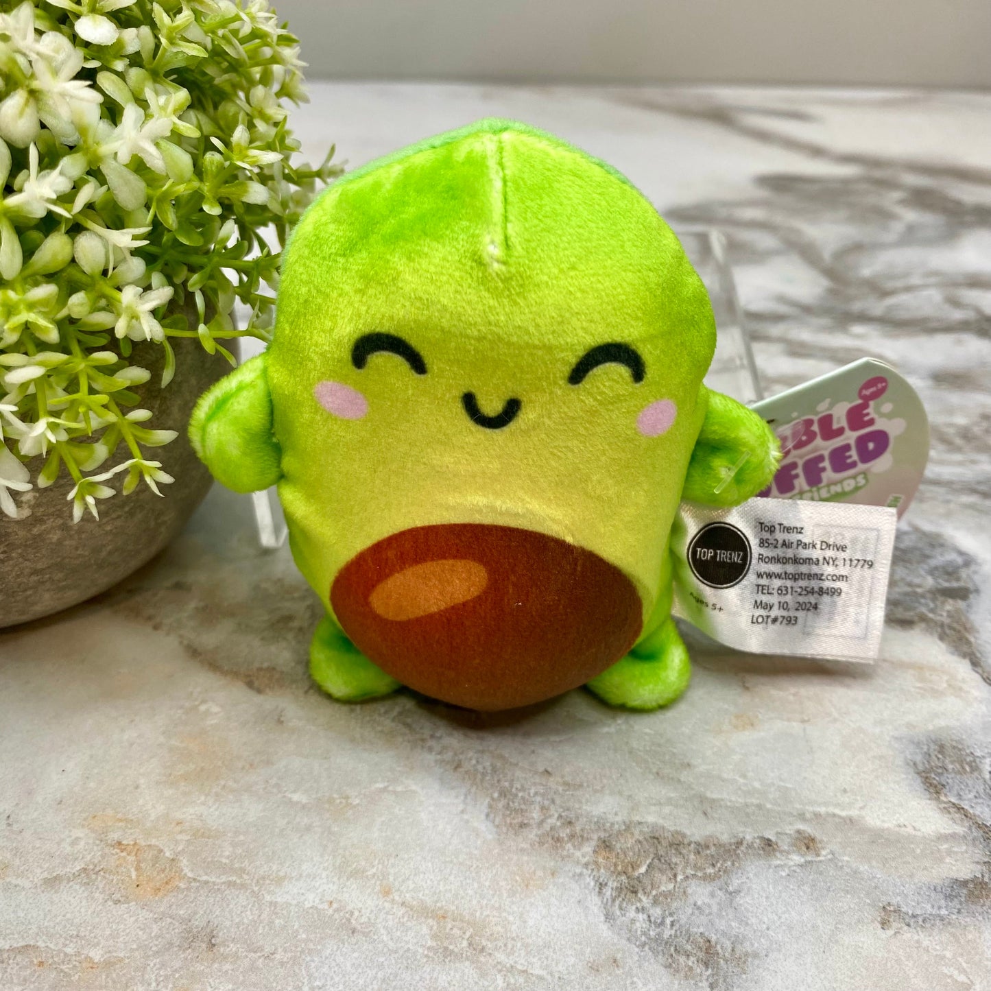 Bubble Stuffed Squishy Friends Toy - Fun Friends - Avocado