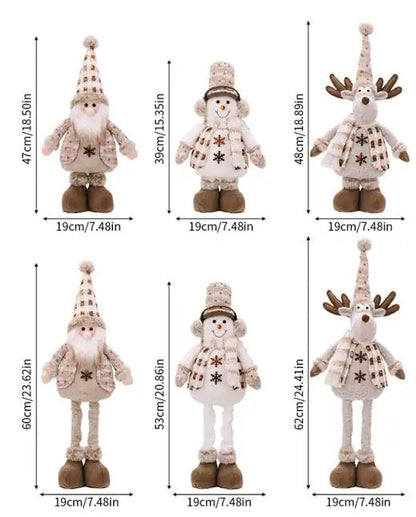 Telescopic Standing Christmas Decor - Red & White MNC