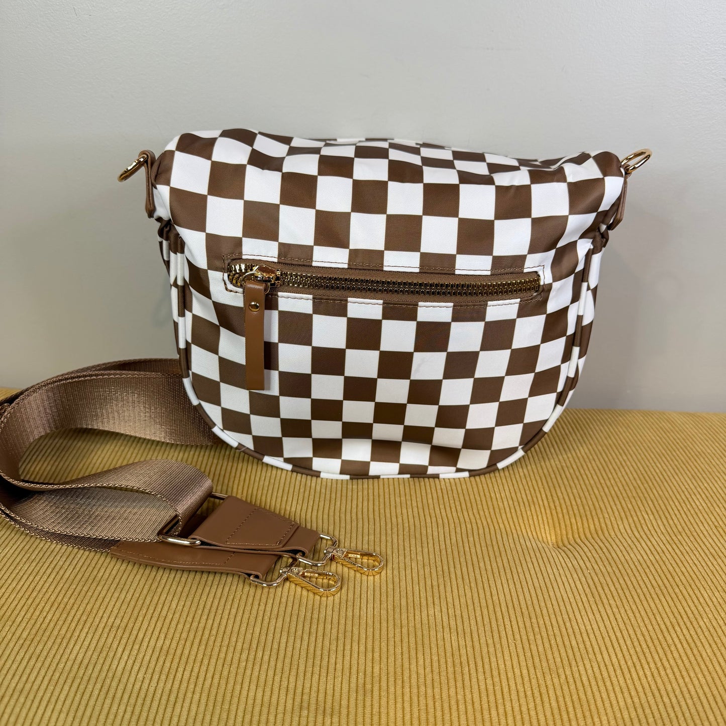 Roni - Nylon Crossbody - Taupe Brown