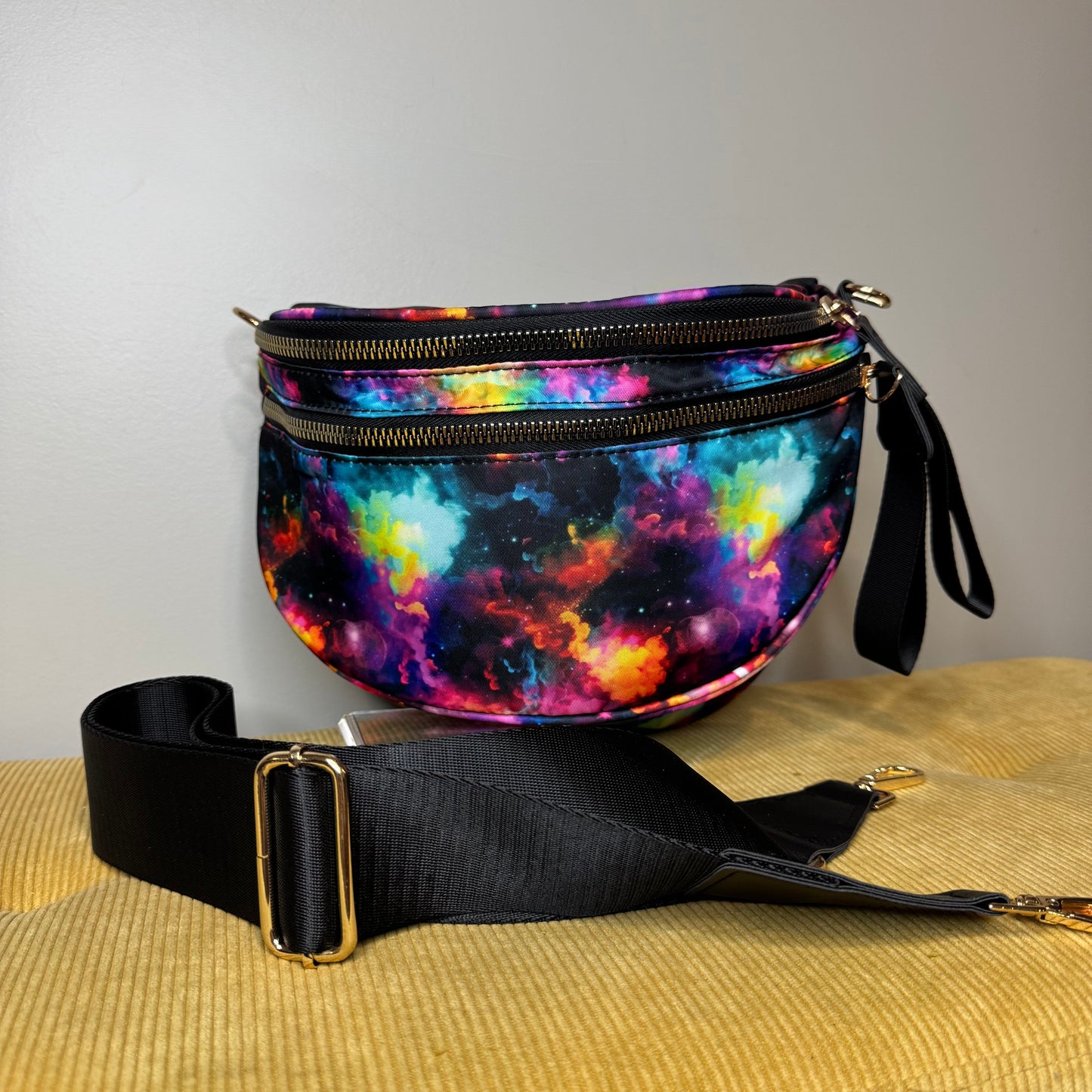 Roni - Nylon Crossbody - Pink Orange Galaxy