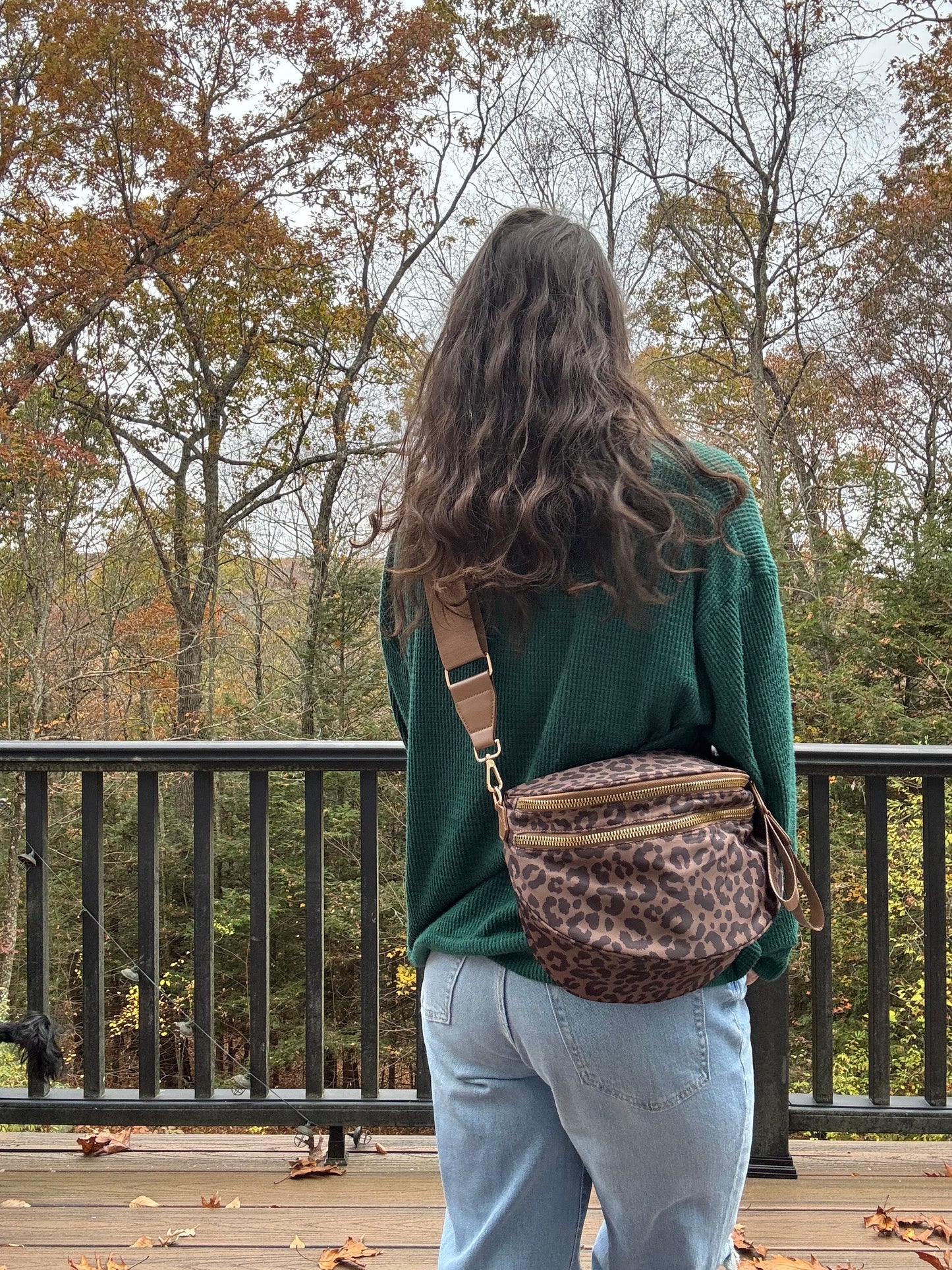 The Roni Nylon Crossbody - Animal Print Chocolate