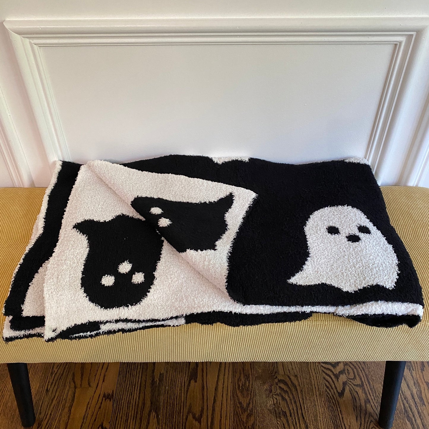 Blanket - Soft Dreams - Double Sided Ghost Black & White