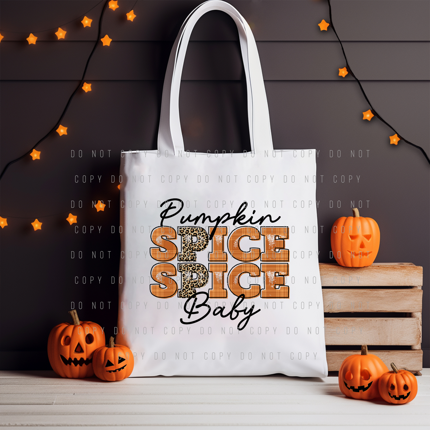 Tote Bag - Halloween - Pumpkin Spice Plaid