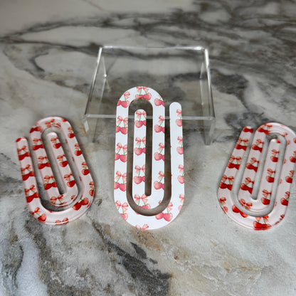 Jumbo Paperclip - Bow + Cherry