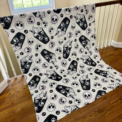 Blanket Halloween #8 - Coffee Skull White - PREORDER ends 7/25