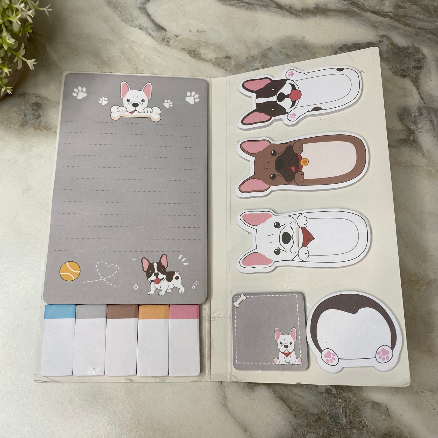 Sticky Note Booklet Set - French Bulldog