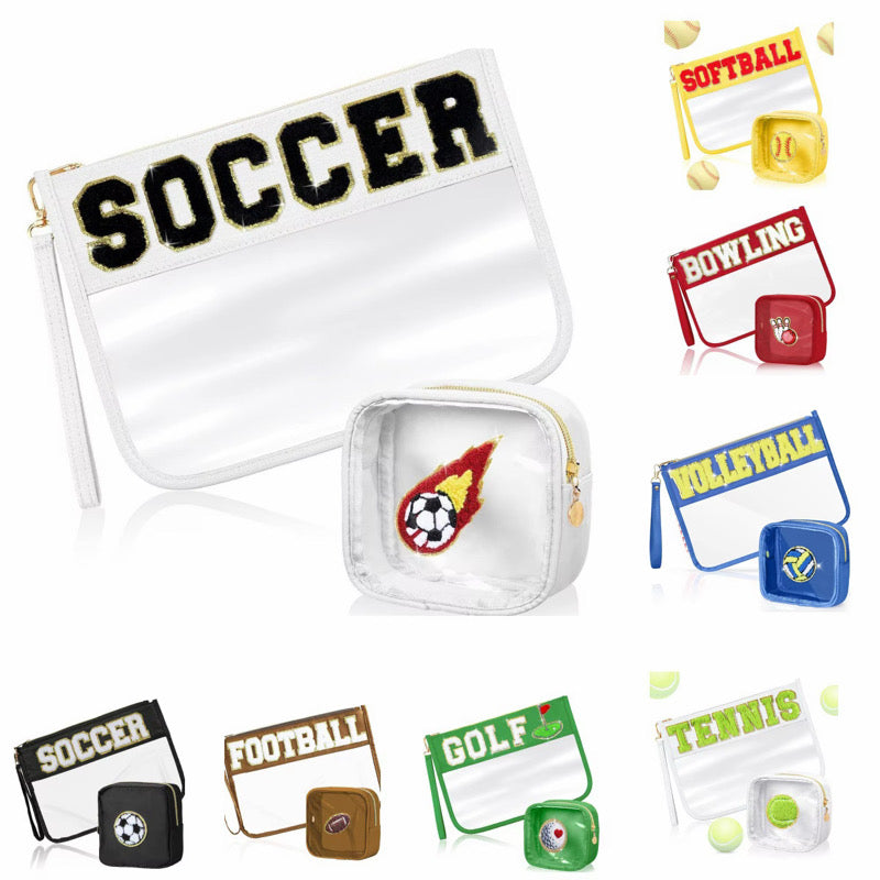 Sports Clear Zip Pouch 2 Pack