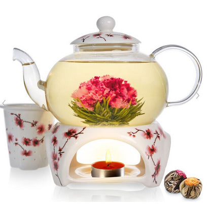 Cherry Blossom Tea Set with Infuser and Tea Warmer