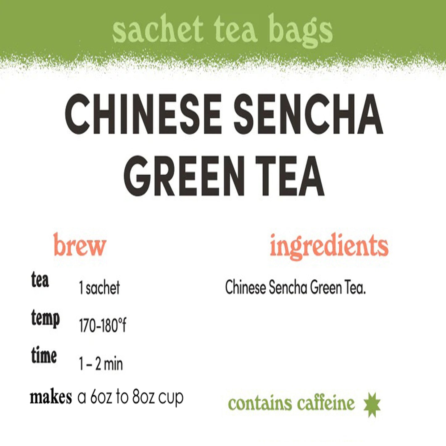 Chinese Sencha Green Tea - Sachets / Teabags