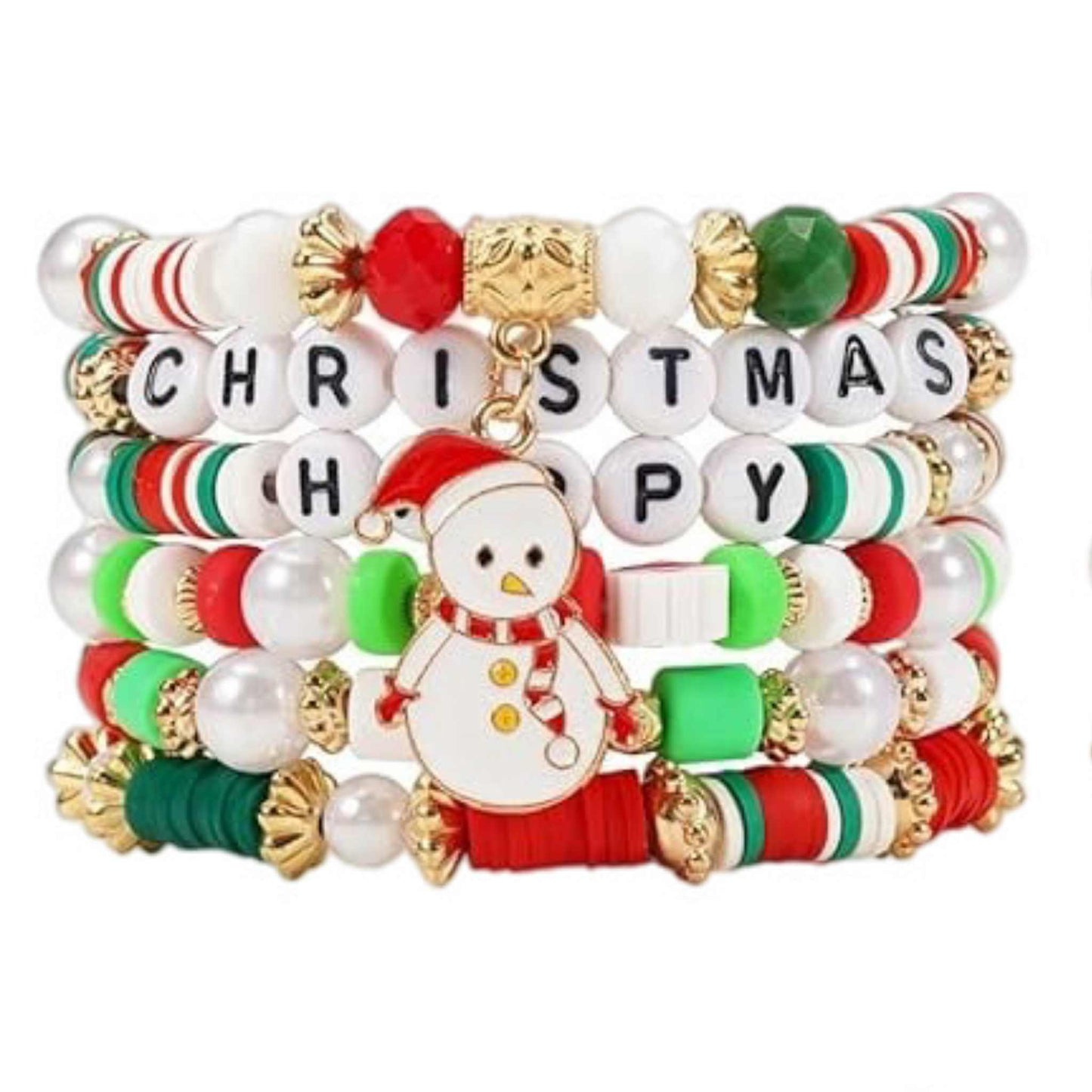 Christmas Bracelet 05 Multi-layer Beaded MN