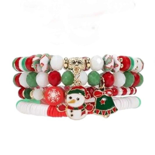 Christmas Bracelet 13 Multi-layer Beaded MN