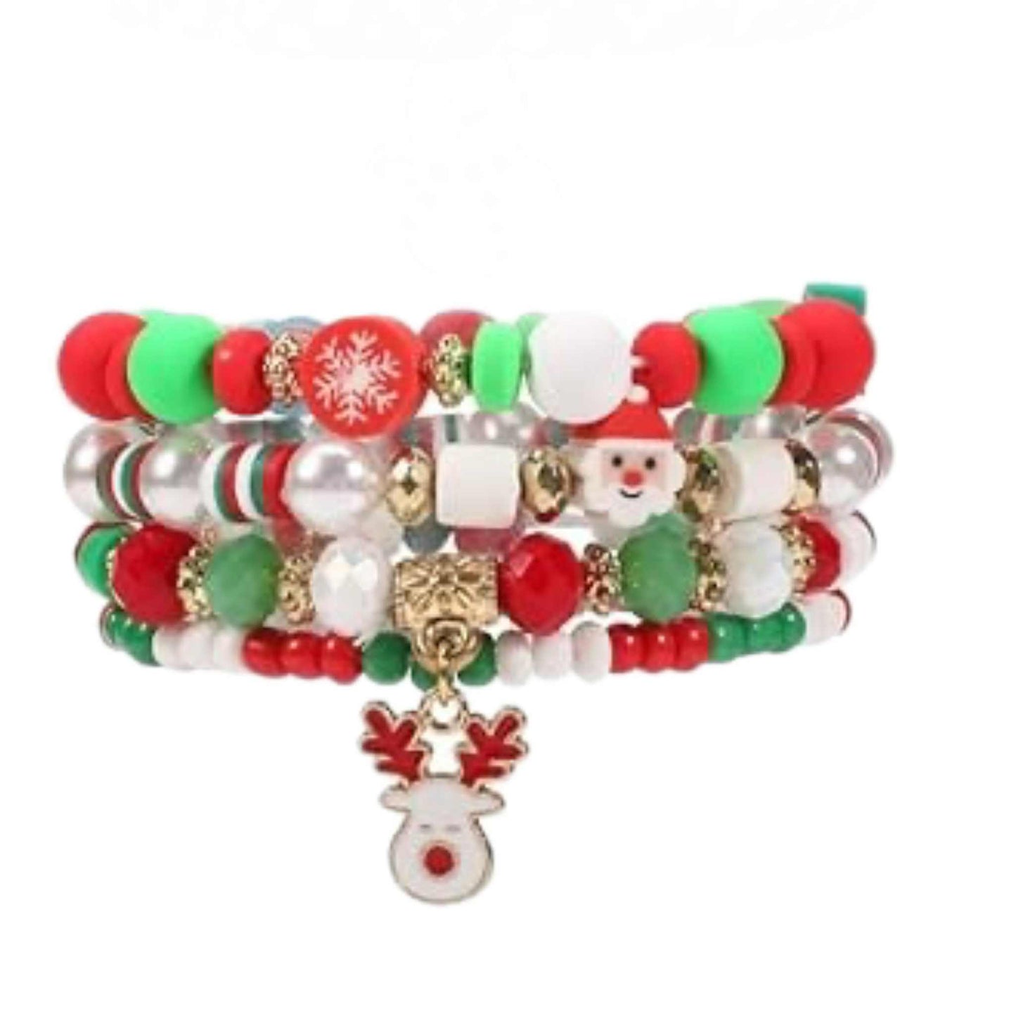 Christmas Bracelet 14 Multi-layer Beaded MN