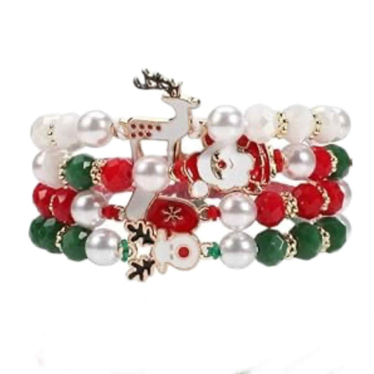 Christmas Bracelet 15 Multi-layer Beaded MN