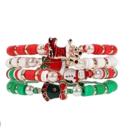 Christmas Bracelet 16 Multi-layer Beaded MN