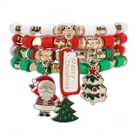 Christmas Bracelet 18 Multi-layer Beaded MN