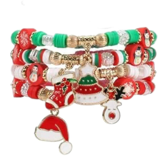Christmas Bracelet 19 Multi-layer Beaded MN