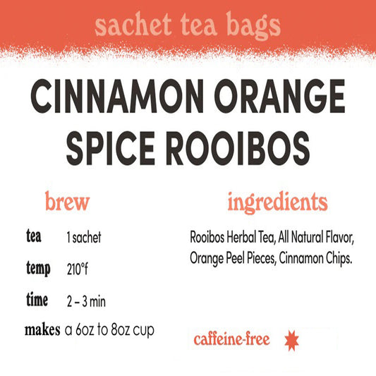 Cinnamon Orange Spice Rooibos Herbal Tea - Sachets / Teabags