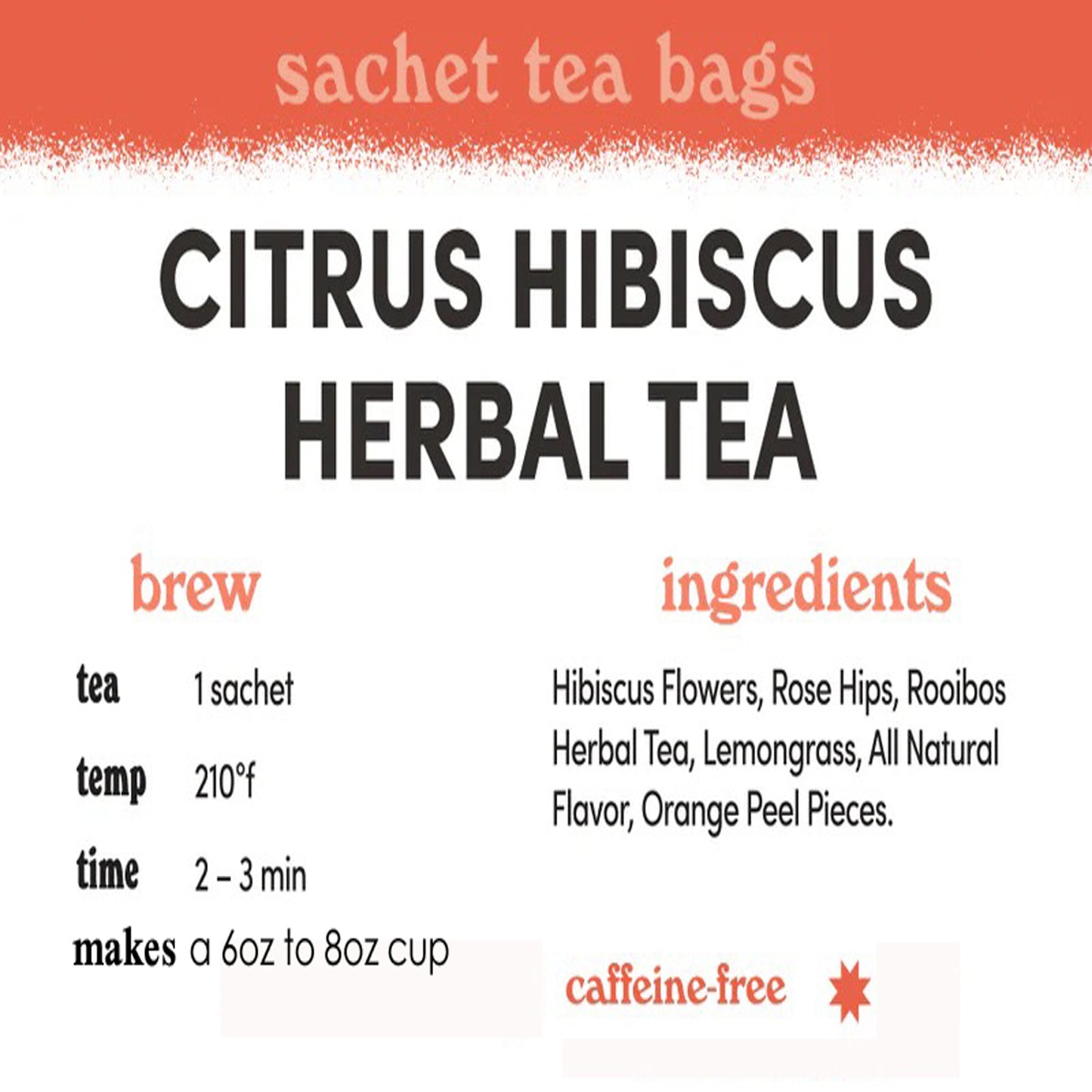 Citrus Hibiscus Herbal Tea - Sachets / Teabags