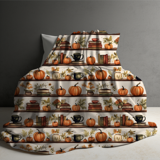 Blanket - Halloween - Pumpkin Bookshelf - PREORDER 7/29-8/1