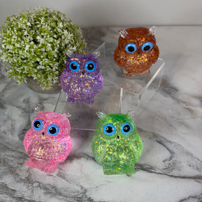 Squishy Toy - Owl, Glitter - PREORDER