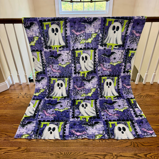 Blanket Halloween #22 - Purple Frame Ghosts - PREORDER ends 7/25