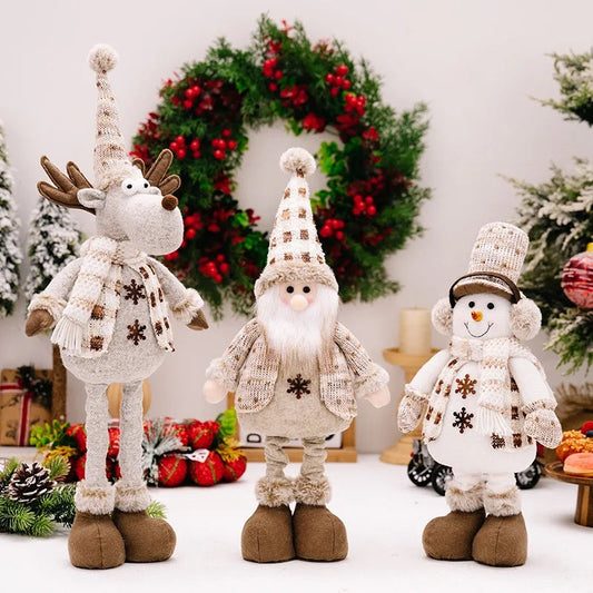 Telescopic Standing Christmas Decor - Tan & Grey MNC