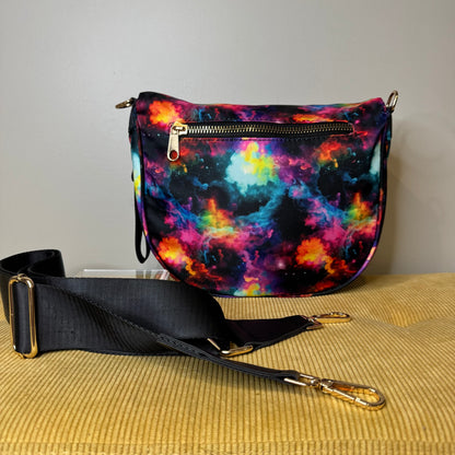 Roni - Nylon Crossbody - Pink Orange Galaxy