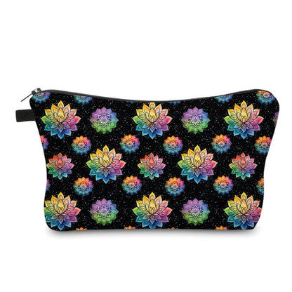 Pouch - Rainbow Mandala on Black