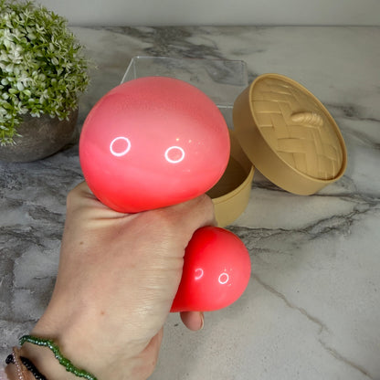 Squishy Toy - Viral Dumpling, Solid Red