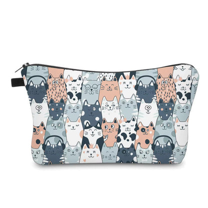 Pouch - Cats In A Row Blue MN