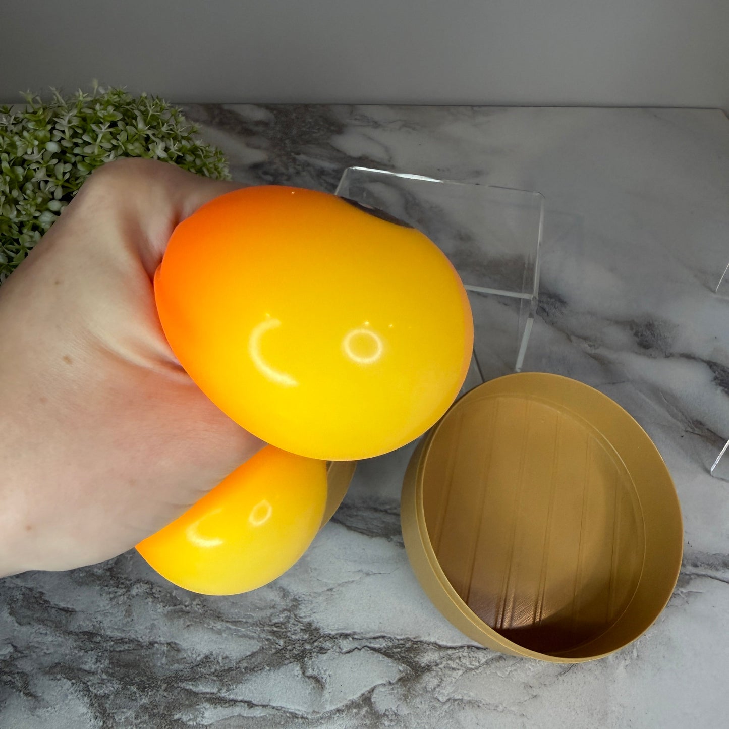 Squishy Toy - Viral Dumpling, Orange Face