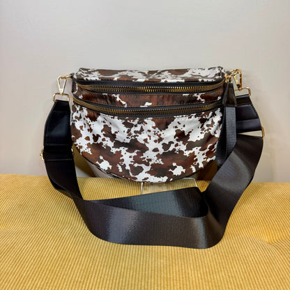 The Roni Nylon Crossbody - Brown Cow