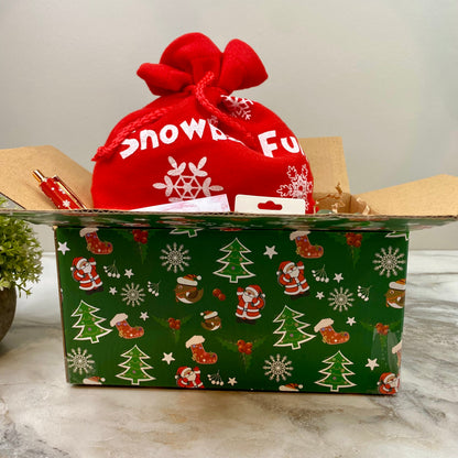 Christmas Gift Box with Crinkle Paper - Large MNC