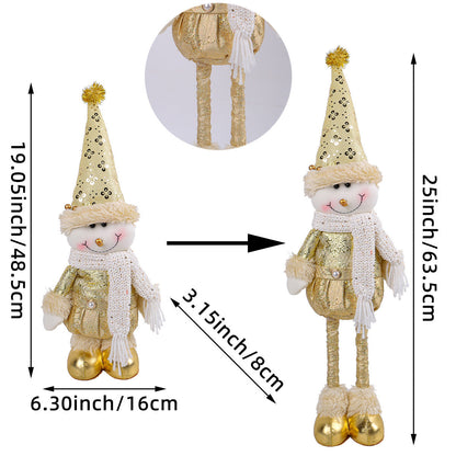 Telescopic Standing Christmas Decor - Gold