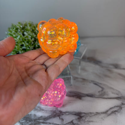 Squishy Toy - Smooth Cube, Glitter - PREORDER