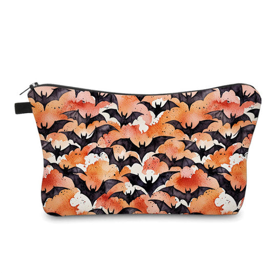 Pouch - Halloween - Bats Black Orange
