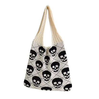 Tote Bag - Knit Sweater - Halloween Skull - PREORDER 8/18-8/21
