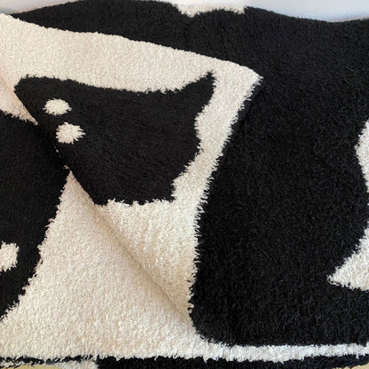 Blanket - Soft Dreams - Double Sided Ghost Black & White