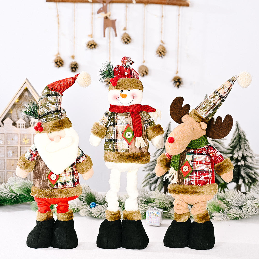Telescopic Standing Christmas Decor - Plaid - PREORDER 10/3-10/6